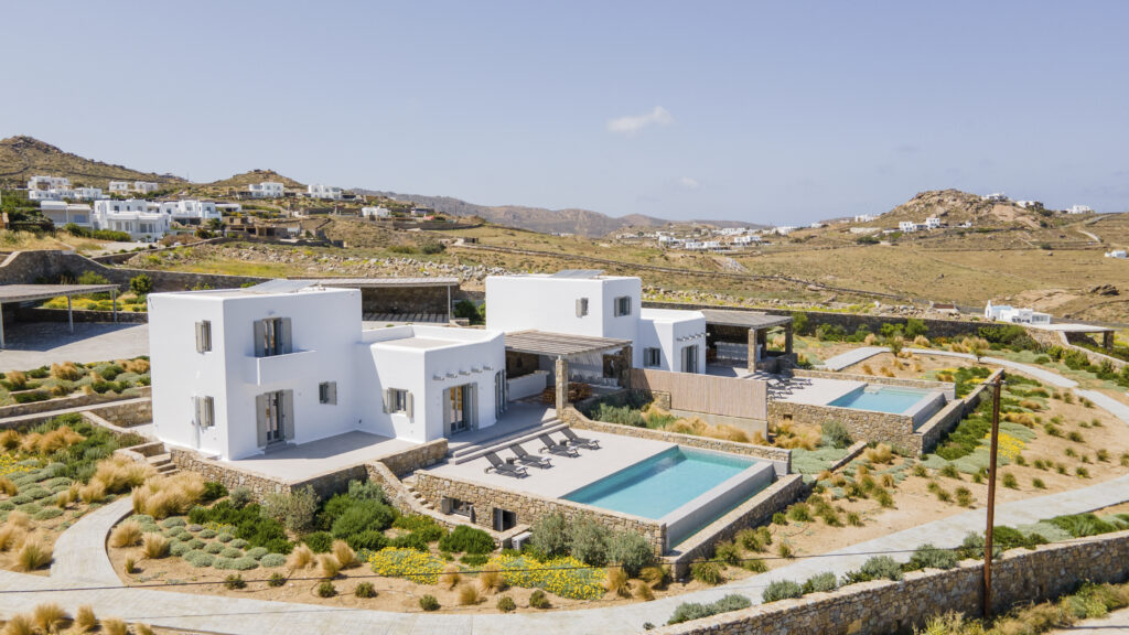 rent a villa at Mykonos with private pool at kalafatis
